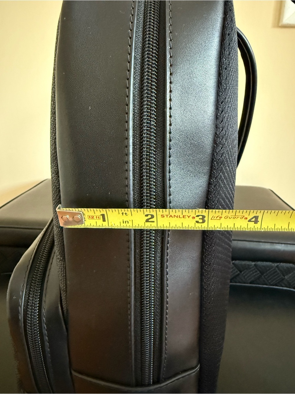 MICHAEL KORS EVERETT Backpack Front Unisex Black MK Logo Leather Laptop New Trip - Picture 5 of 13